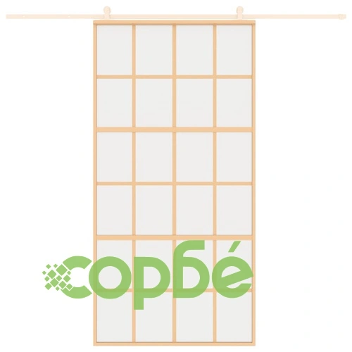 Плъзгаща се врата 102,5x205 см матирано ESG стъкло и алуминий ➤ топ цена ➤ sorbe.bg