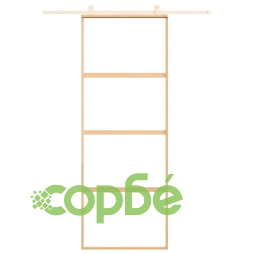 Плъзгаща се врата 76x205 см прозрачно ESG стъкло и алуминий ➤ топ цена ➤ sorbe.bg