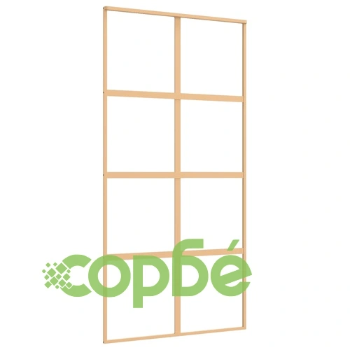 Плъзгаща се врата 102,5x205 см прозрачно ESG стъкло и алуминий ➤ топ цена ➤ sorbe.bg