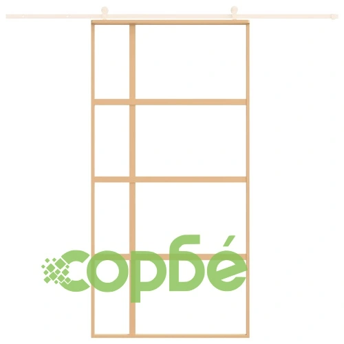 Плъзгаща се врата 102,5x205 см прозрачно ESG стъкло и алуминий ➤ топ цена ➤ sorbe.bg