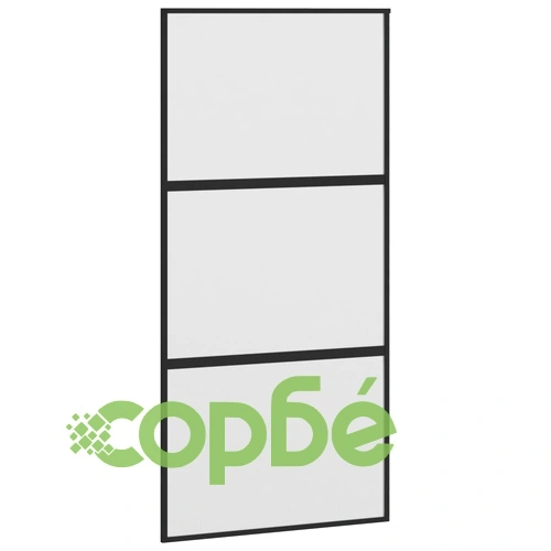 Плъзгаща се врата черна 102,5x205 см закалено стъкло и алуминий ➤ топ цена ➤ sorbe.bg