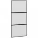 Плъзгаща се врата черна 102,5x205 см закалено стъкло и алуминий