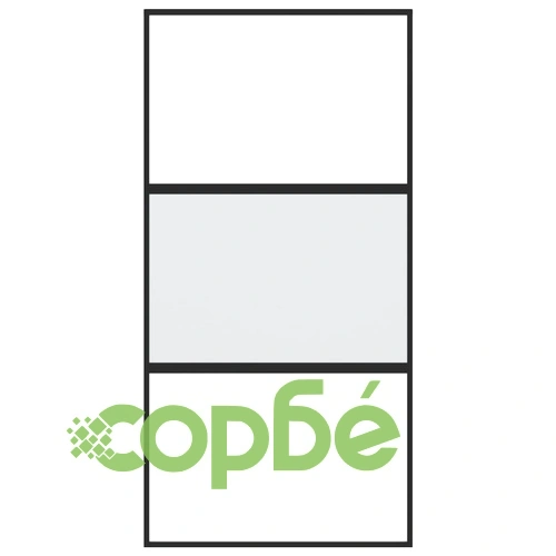 Плъзгаща се врата черна 102,5x205 см закалено стъкло и алуминий ➤ топ цена ➤ sorbe.bg