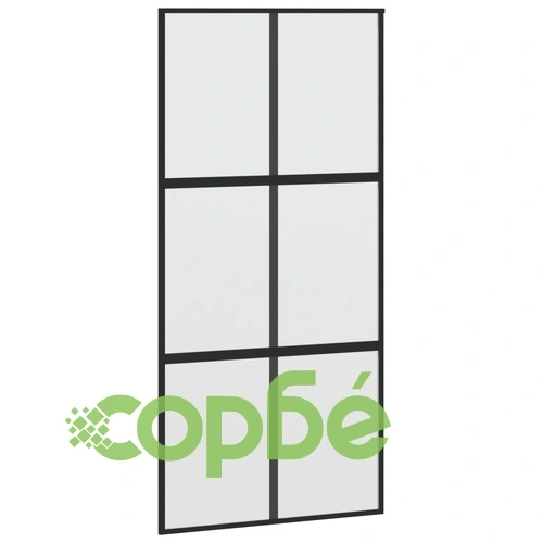 Плъзгаща се врата черна 102,5x205 см закалено стъкло и алуминий ➤ топ цена ➤ sorbe.bg