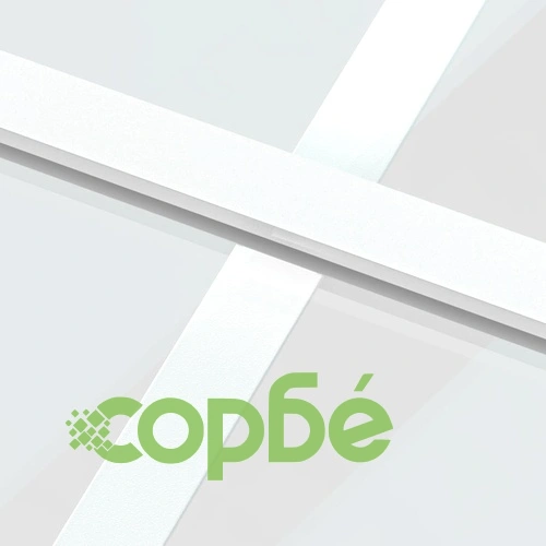 Плъзгаща се врата бяла 102,5x205 см закалено стъкло и алуминий ➤ топ цена ➤ sorbe.bg