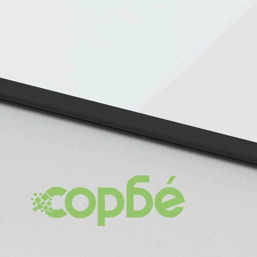 Плъзгаща се врата, черна, 90x205 см, закалено стъкло и алуминий ➤ топ цена ➤ sorbe.bg