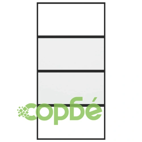 Плъзгаща се врата черна 102,5x205 см закалено стъкло и алуминий ➤ топ цена ➤ sorbe.bg