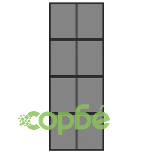 Плъзгаща се врата, черна, 76x205 см, закалено стъкло и алуминий ➤ топ цена ➤ sorbe.bg