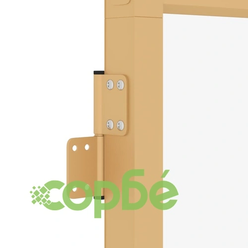 Интериорна врата златиста 76x201,5 см закалено стъкло алуминий ➤ топ цена ➤ sorbe.bg