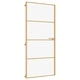 Интериорна врата златиста 93x201,5 см закалено стъкло алуминий