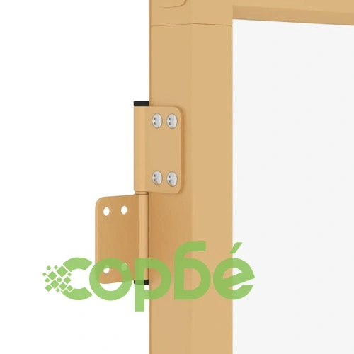 Интериорна врата златиста 93x201,5 см закалено стъкло алуминий ➤ топ цена ➤ sorbe.bg