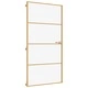 Интериорна врата злато 102,5x201,5 см закалено стъкло алуминий