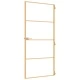Интериорна врата златиста 93x201,5 см закалено стъкло алуминий