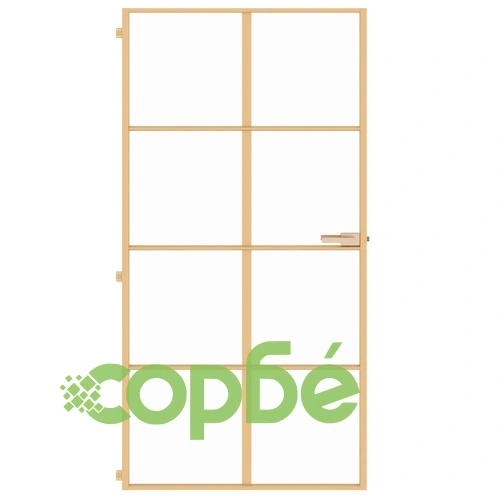 Интериорна врата злато 102,5x201,5 см закалено стъкло алуминий ➤ топ цена ➤ sorbe.bg