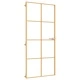 Интериорна врата златиста 93x201,5 см закалено стъкло алуминий