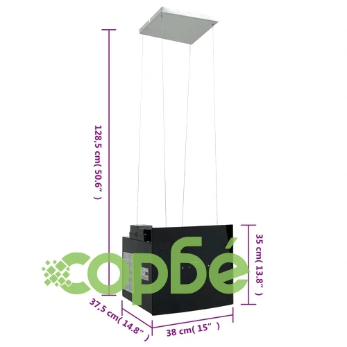 Островен абсорбатор с тъч сензор LCD закалено стъкло ➤ топ цена ➤ sorbe.bg