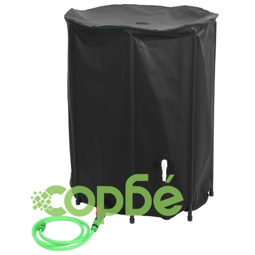 Резервоар за вода с кран, сгъваем, 750 л, PVC ➤ топ цена ➤ sorbe.bg