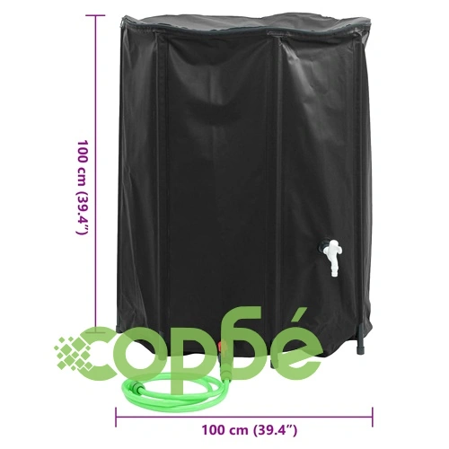 Резервоар за вода с кран, сгъваем, 750 л, PVC ➤ топ цена ➤ sorbe.bg
