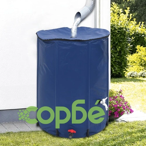 Резервоар за вода с кран, сгъваем, 750 л, PVC ➤ топ цена ➤ sorbe.bg
