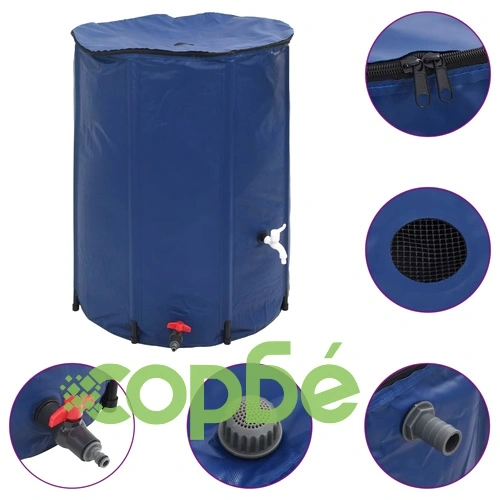 Резервоар за вода с кран, сгъваем, 750 л, PVC ➤ топ цена ➤ sorbe.bg