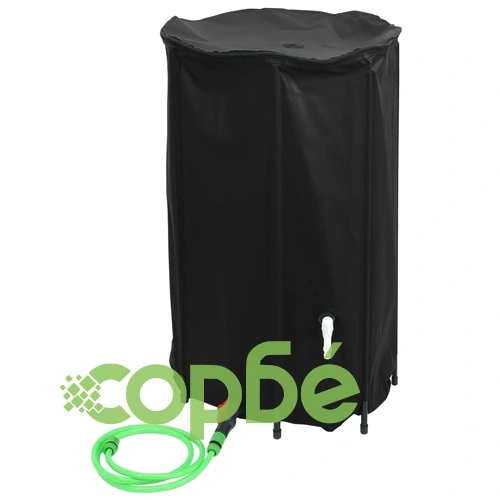 Резервоар за вода с кран, сгъваем, 500 л, PVC ➤ топ цена ➤ sorbe.bg