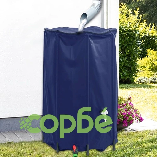 Резервоар за вода с кран, сгъваем, 500 л, PVC ➤ топ цена ➤ sorbe.bg