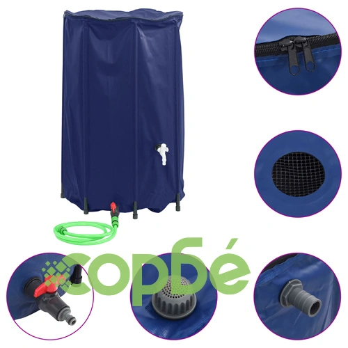 Резервоар за вода с кран, сгъваем, 500 л, PVC ➤ топ цена ➤ sorbe.bg