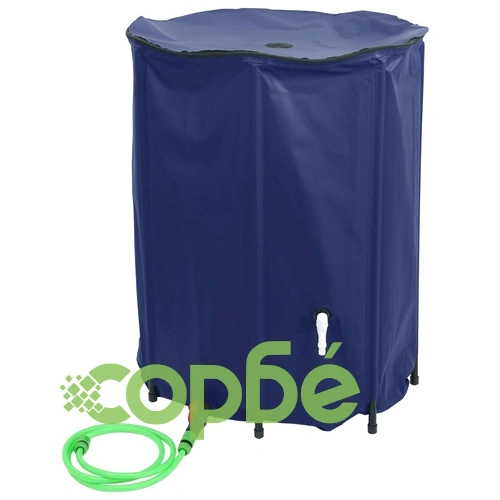 Резервоар за вода с кран, сгъваем, 500 л, PVC ➤ топ цена ➤ sorbe.bg