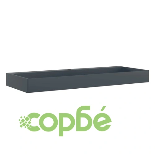 Мивка, 120x46x11 см, минерална/мраморна отливка, антрацит ➤ топ цена ➤ sorbe.bg