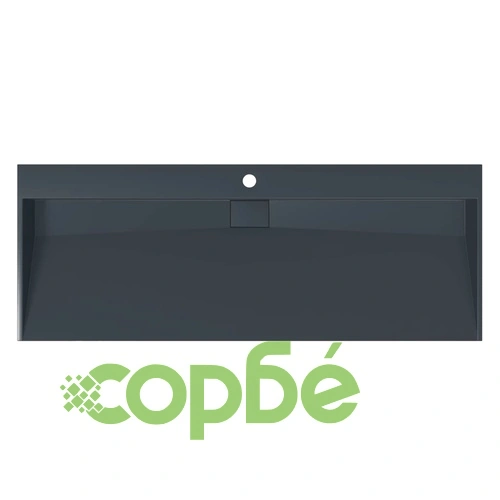 Мивка, 120x46x11 см, минерална/мраморна отливка, антрацит ➤ топ цена ➤ sorbe.bg