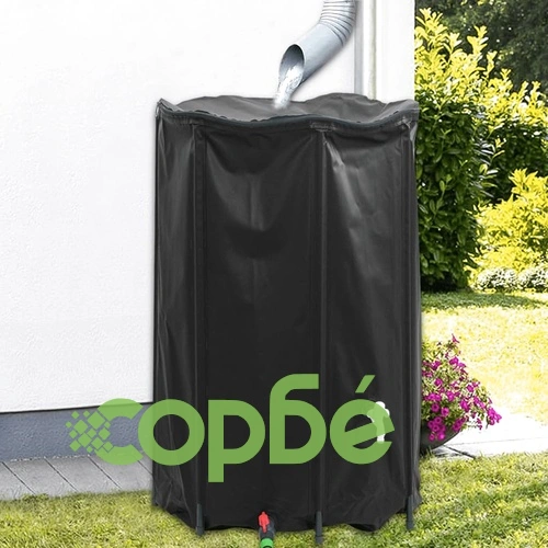 Резервоар за вода с кран, сгъваем, 1000 л, PVC ➤ топ цена ➤ sorbe.bg
