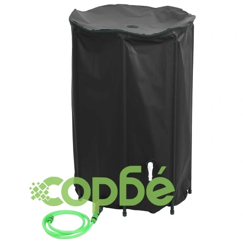 Резервоар за вода с кран, сгъваем, 1000 л, PVC ➤ топ цена ➤ sorbe.bg