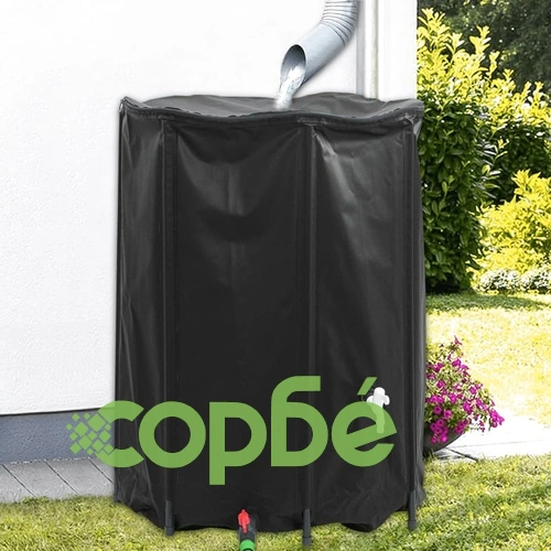 Резервоар за вода с кран, сгъваем, 1350 л, PVC ➤ топ цена ➤ sorbe.bg
