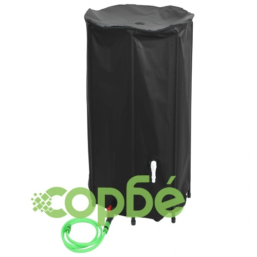 Резервоар за вода с кран, сгъваем, 380 л, PVC ➤ топ цена ➤ sorbe.bg