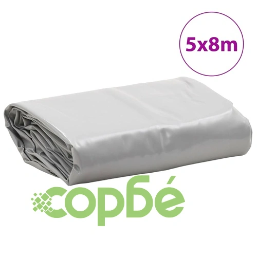 Брезент сив 5x8 м 650 г/м² ➤ топ цена ➤ sorbe.bg