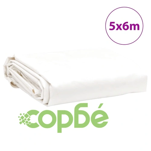 Брезент бял 5x6 м 650 г/м² ➤ топ цена ➤ sorbe.bg