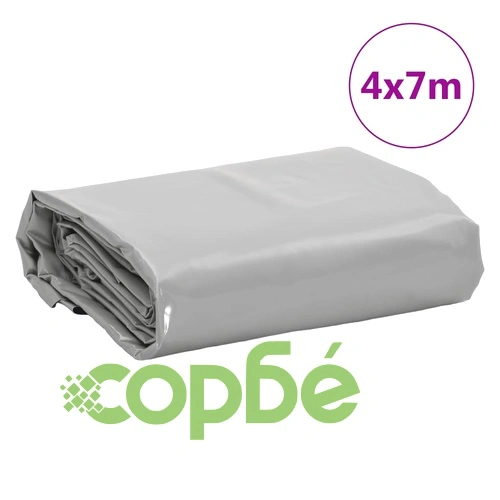 Брезент сив 4x7 м 650 г/м² ➤ топ цена ➤ sorbe.bg