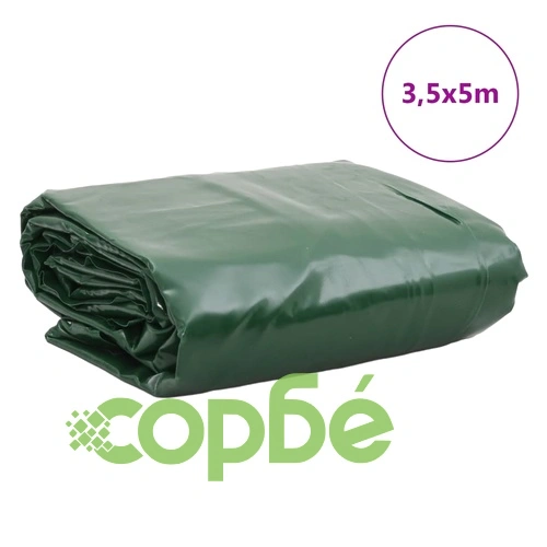 Брезент зелен 3,5x5 м 650 г/м² ➤ топ цена ➤ sorbe.bg