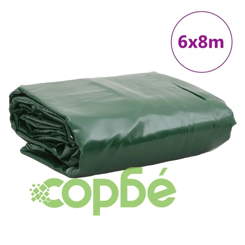 Брезент зелен 6x8 м 650 г/м² ➤ топ цена ➤ sorbe.bg