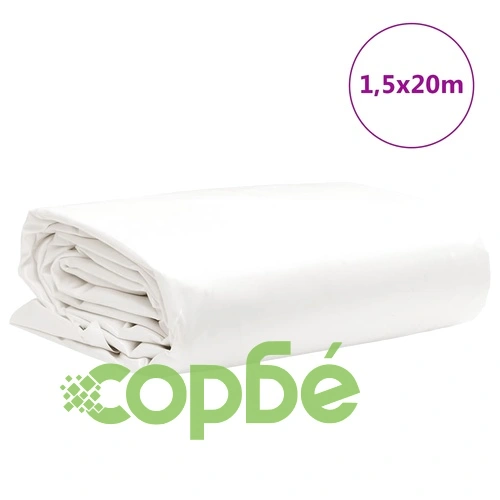 Брезент бял 1,5x20 м 650 г/м² ➤ топ цена ➤ sorbe.bg