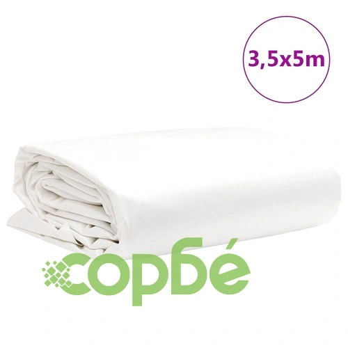 Брезент бял 3,5x5 м 650 г/м² ➤ топ цена ➤ sorbe.bg