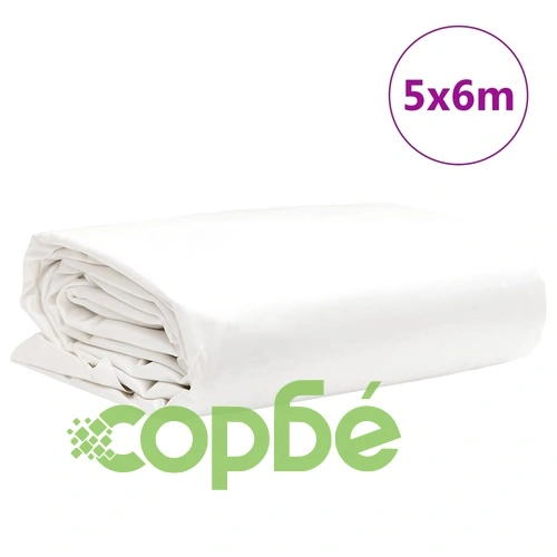 Брезент бял 5x6 м 650 г/м² ➤ топ цена ➤ sorbe.bg