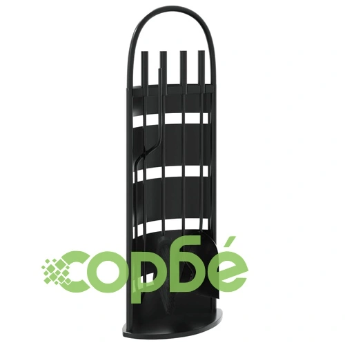 Комплект инструменти за камина от 5 части 23x15x66 см стомана ➤ топ цена ➤ sorbe.bg