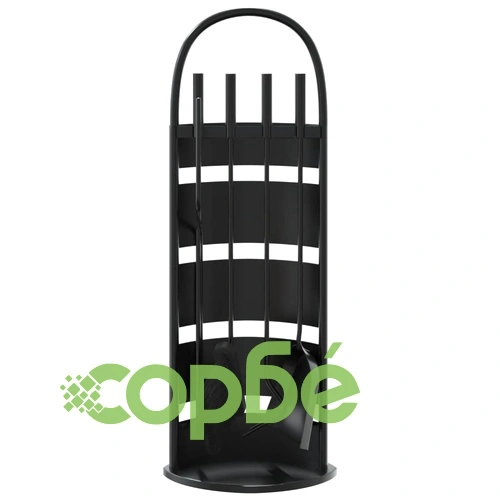 Комплект инструменти за камина от 5 части 23x15x66 см стомана ➤ топ цена ➤ sorbe.bg