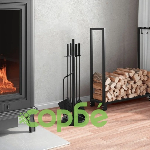 Комплект инструменти за камина от 5 части 18x66 см стомана ➤ топ цена ➤ sorbe.bg