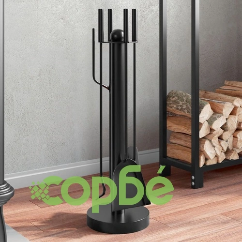 Комплект инструменти за камина от 5 части 18x56 см стомана ➤ топ цена ➤ sorbe.bg