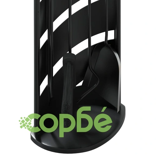 Комплект инструменти за камина от 5 части 23x15x66 см стомана ➤ топ цена ➤ sorbe.bg