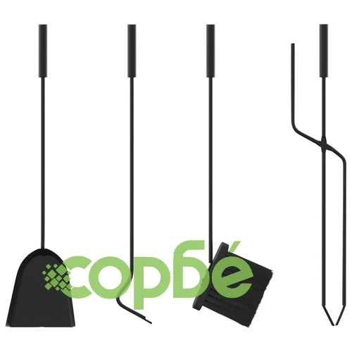 Комплект инструменти за камина от 5 части 23x15x66 см стомана ➤ топ цена ➤ sorbe.bg