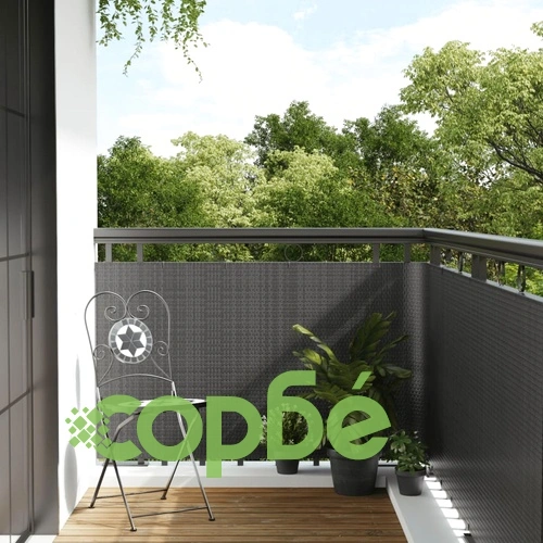 Балконски параван, антрацит, 600x80 см, полиратан ➤ топ цена ➤ sorbe.bg