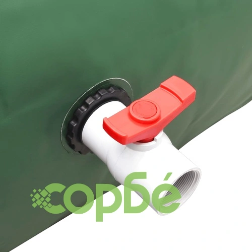 Резервоар за вода с кран, сгъваем, 5000 л, PVC ➤ топ цена ➤ sorbe.bg